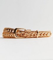 New Look Gold Chain Buckle Belt